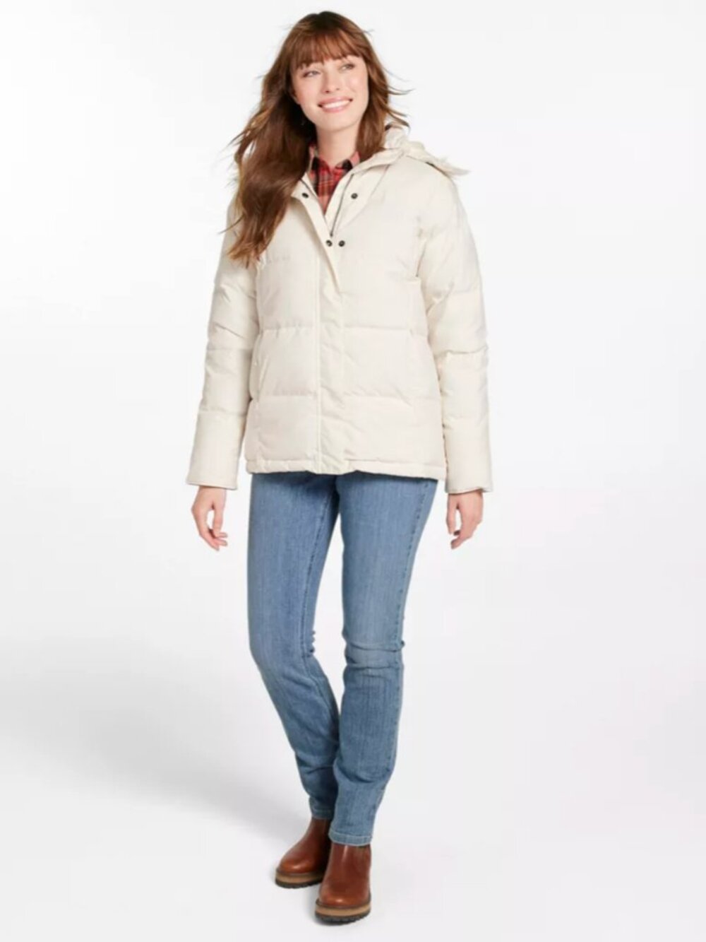 L.L. Bean Women's Ultrawarm Down Jacket XL: Cream Color